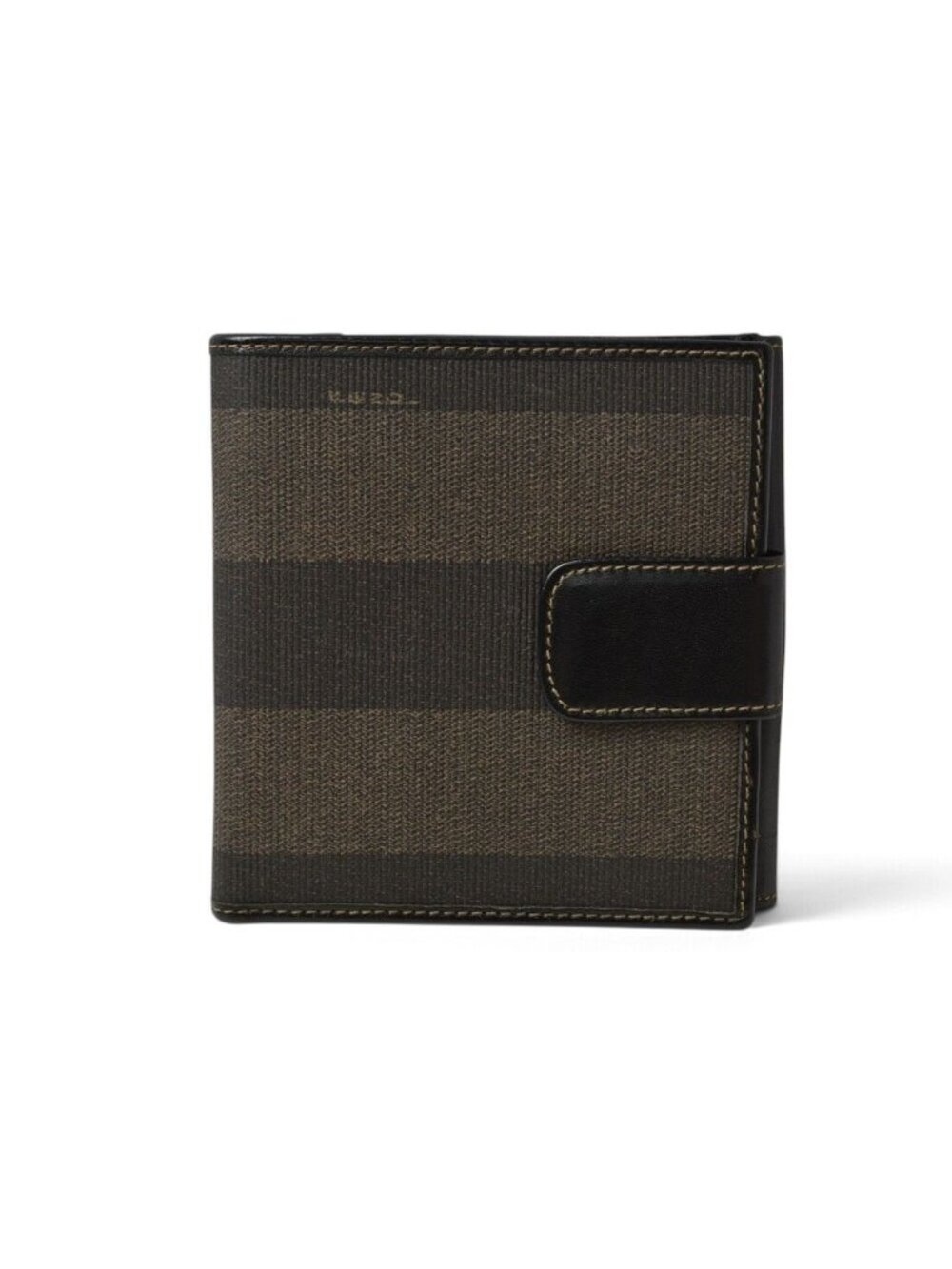 Fendi Wallet Pecan Pattern Bifold Vintage Black Gray